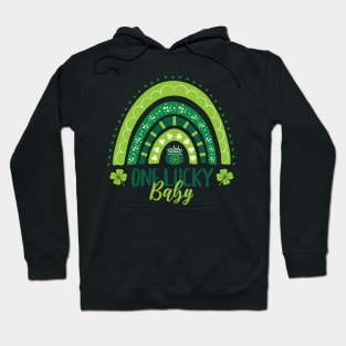 One Lucky Baby St Patricks Day Rainbow Hoodie